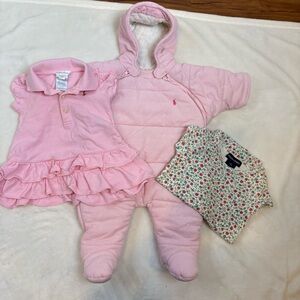 Ralph Lauren Baby Bunting & One Pieces Floral 3-6 months Lot